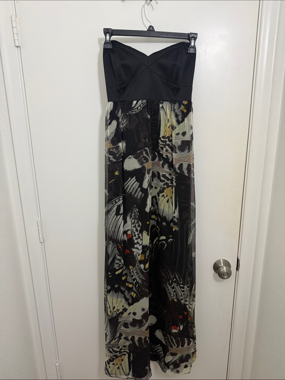 Karen Millen Silk Butterfly Print Maxi Dress